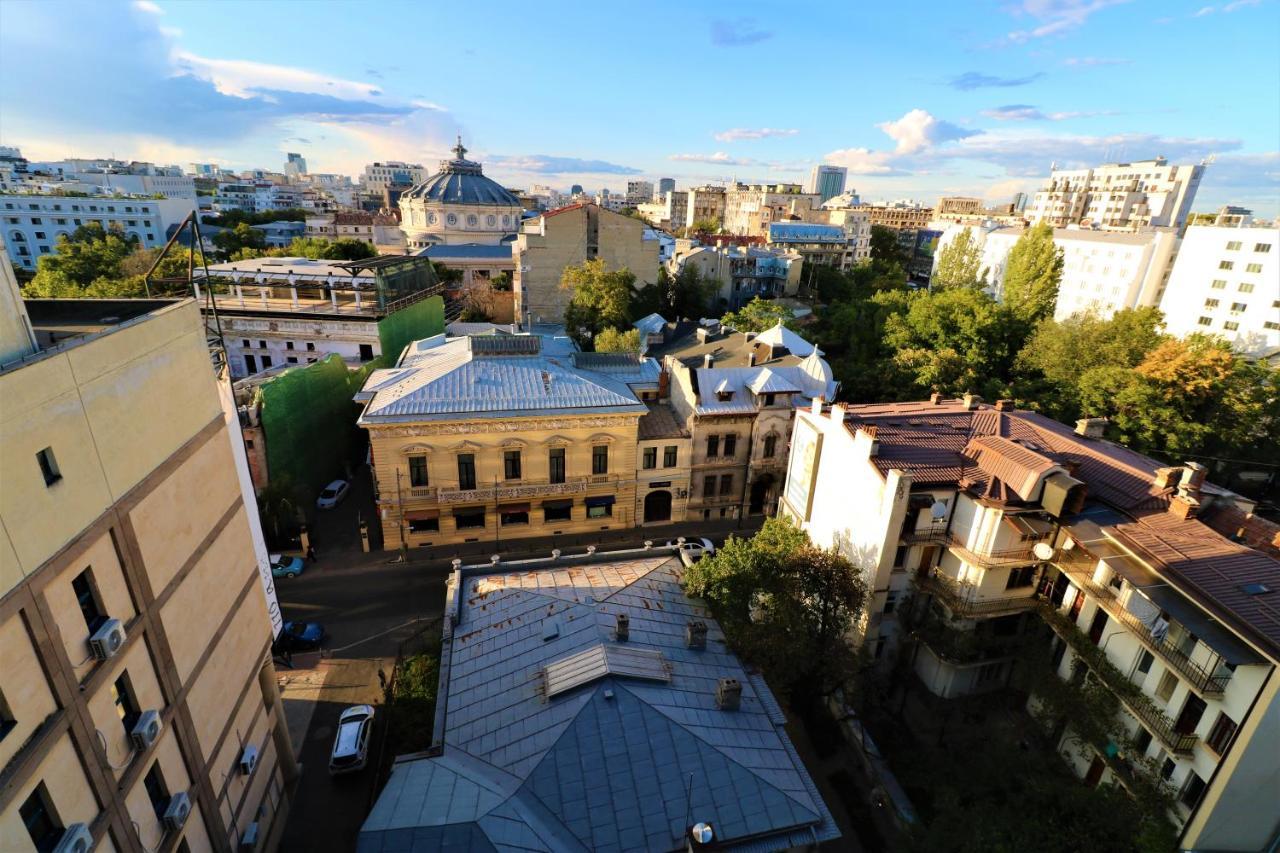 Athenee Palace Apartment - Panoramic View Terrace & Balcony - Free Minibar Bukarest Exterior foto